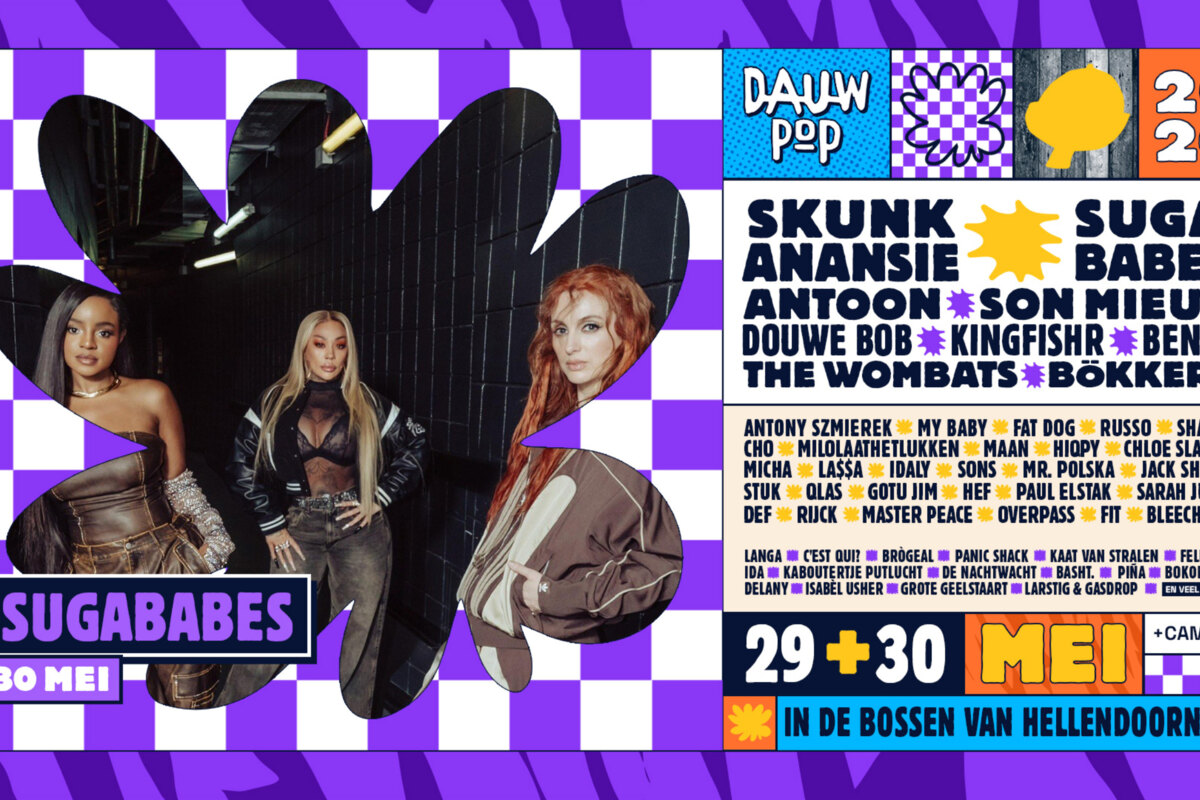 Dauwpop kondigt nieuwe lichting namen aan: Sugababes, Hiqpy, Mr. Polska en meer!