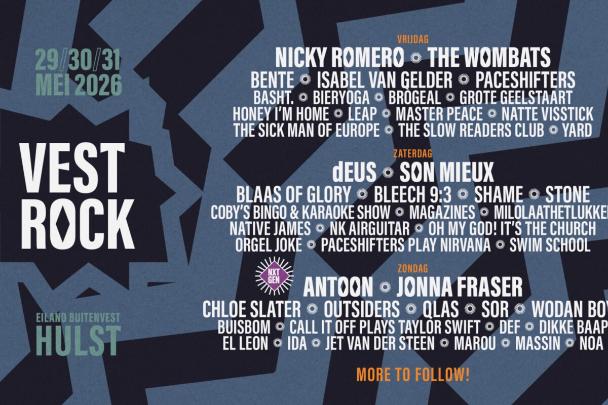 Ontdek 21 nieuwe namen van VESTROCK 2026! 