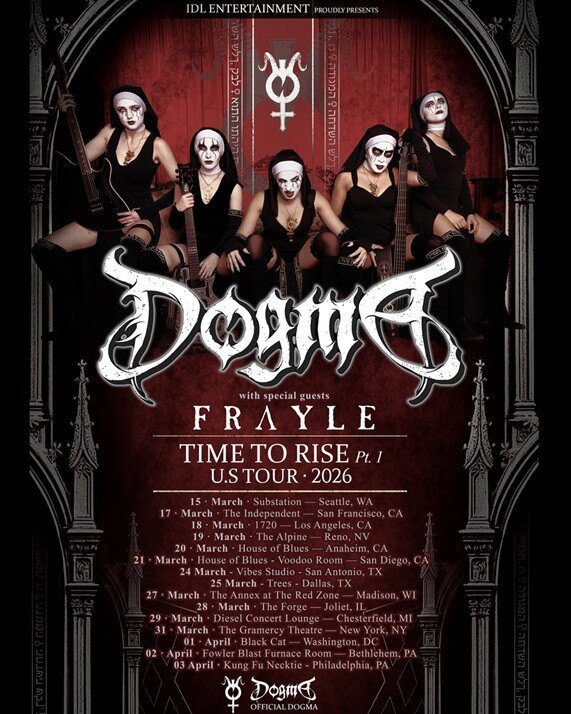 Frayle Reveals Music Video for “Souvenirs Of Your Betrayal” | USA Tour With Dogma Begins March 15!