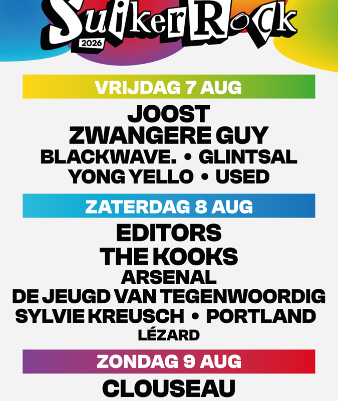 De Suikerrock zaterdag wordt nog straffer!