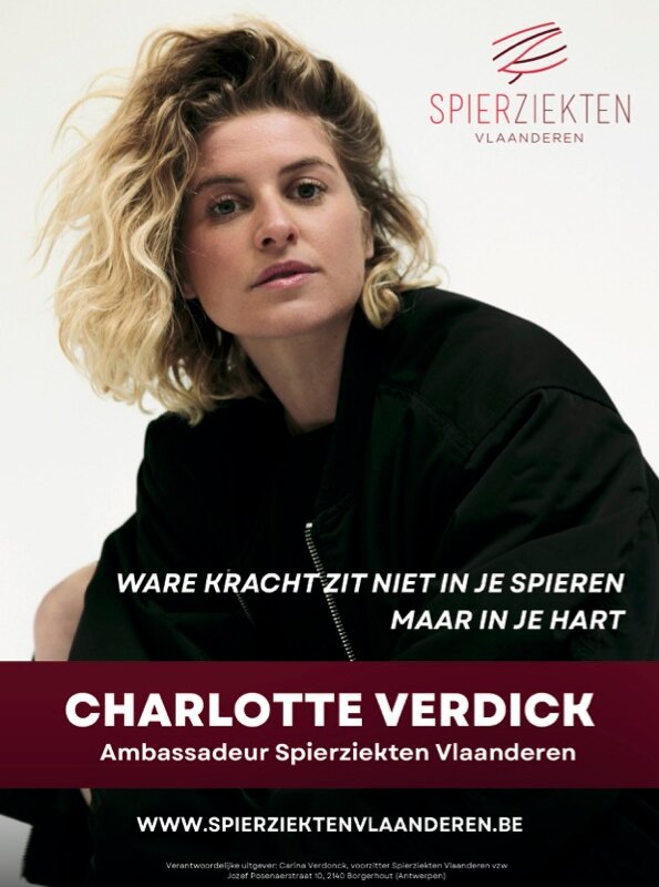Charlotte Verdick wordt ambassadeur van Spierziekten Vlaanderen