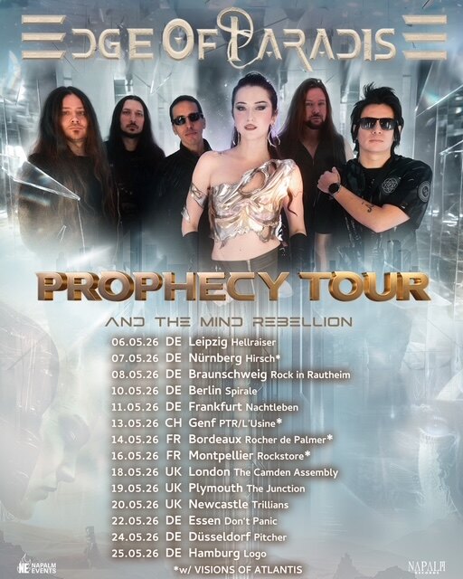 EDGE OF PARADISE Announces 2026 European and UK Headline Tour; Select Dates To Feature Visions of Atlantis