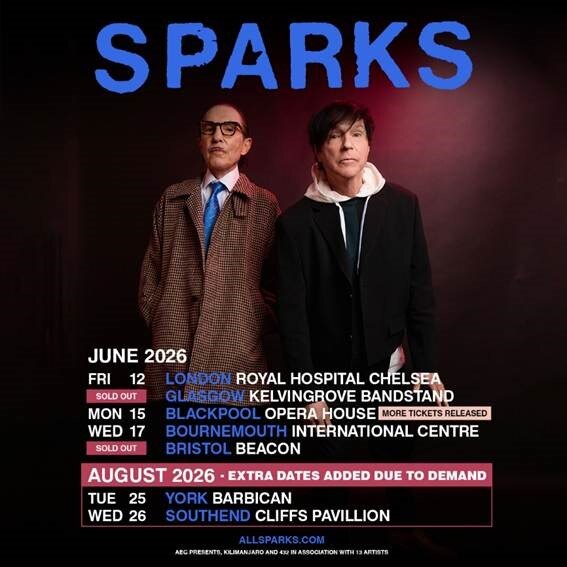 Due to demand, Sparks add extra UK tour dates 