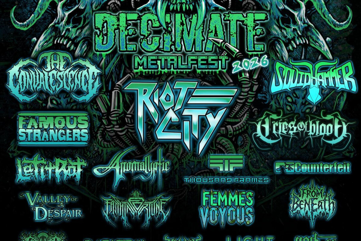 Decimate Metalfest Announces 2026 Lineup Changes w/ Addition of Headliners RIOT CITY and more!
