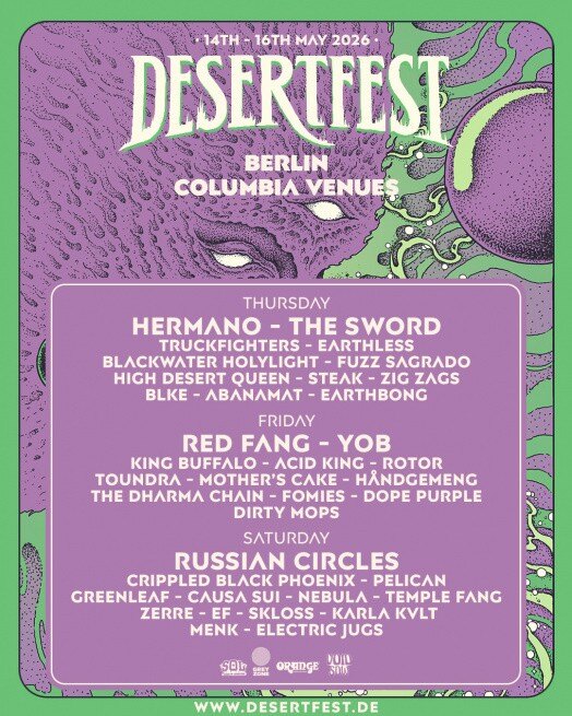 Desertfest Berlin Reveals Final Timetables and Expands Line-Up Ahead of Festival Weekend!