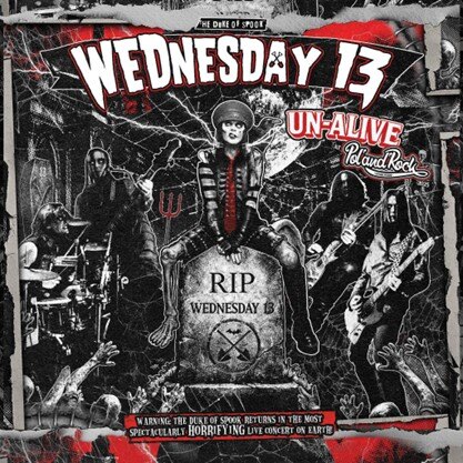 Ghoulish hard rock legend Wednesday 13 returns with high octane live album “Un-Alive from Pol'and'Rock 2025” out September 25, 2026 via Napalm Records