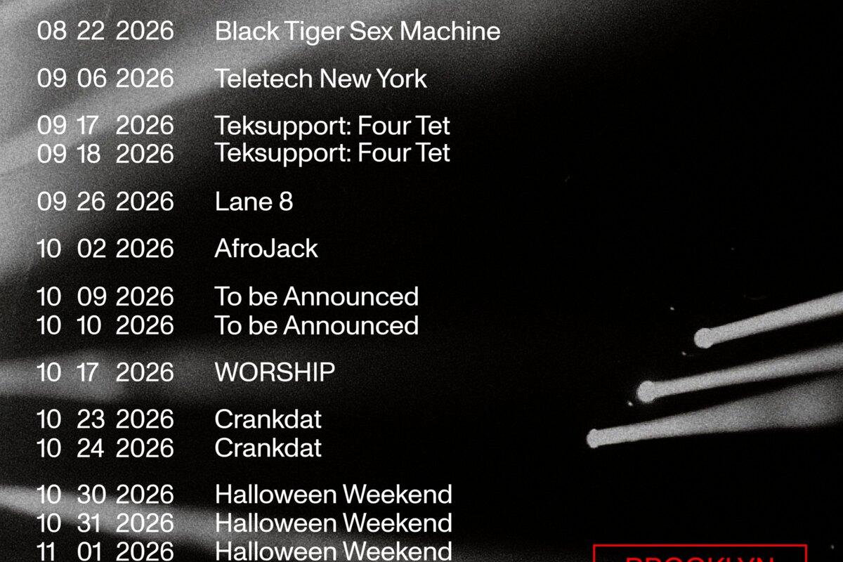 Brooklyn Storehouse Announces Next Phase of Closing Season Ft. Four Tet, Max Dean b2b Luke Dean, Afrojack + more