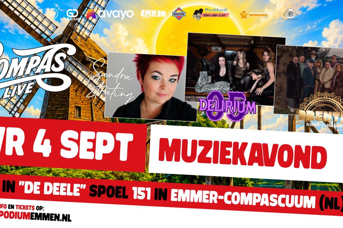 Compas live: Drie acts. Drie frontvrouwen. Eén dorp. Eén onvergetelijke avond.