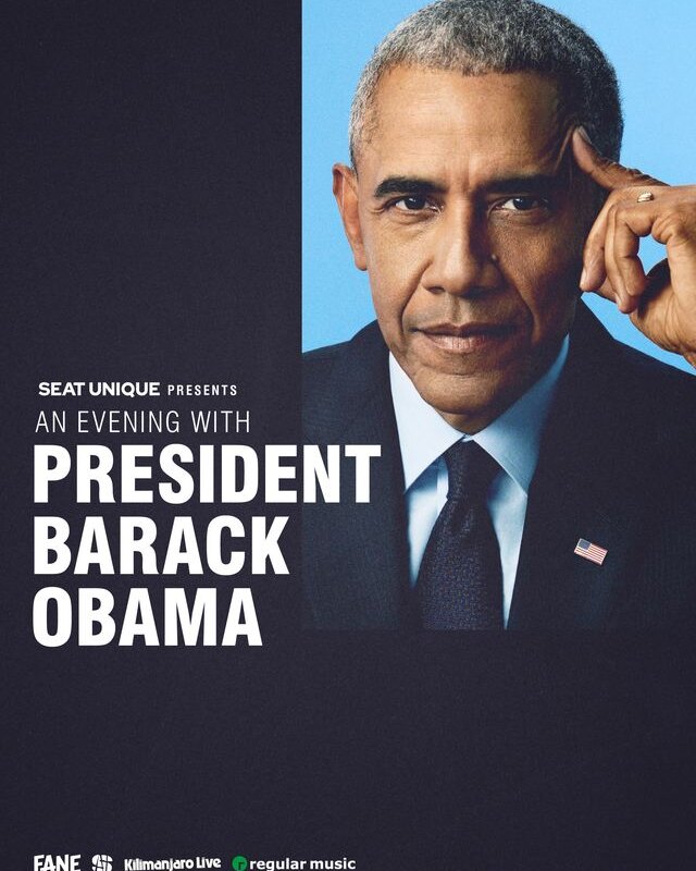 Seat Unique Presents An Evening with President Barack Obama - 44th President announces live dates in Manchester, Glasgow + Belfast