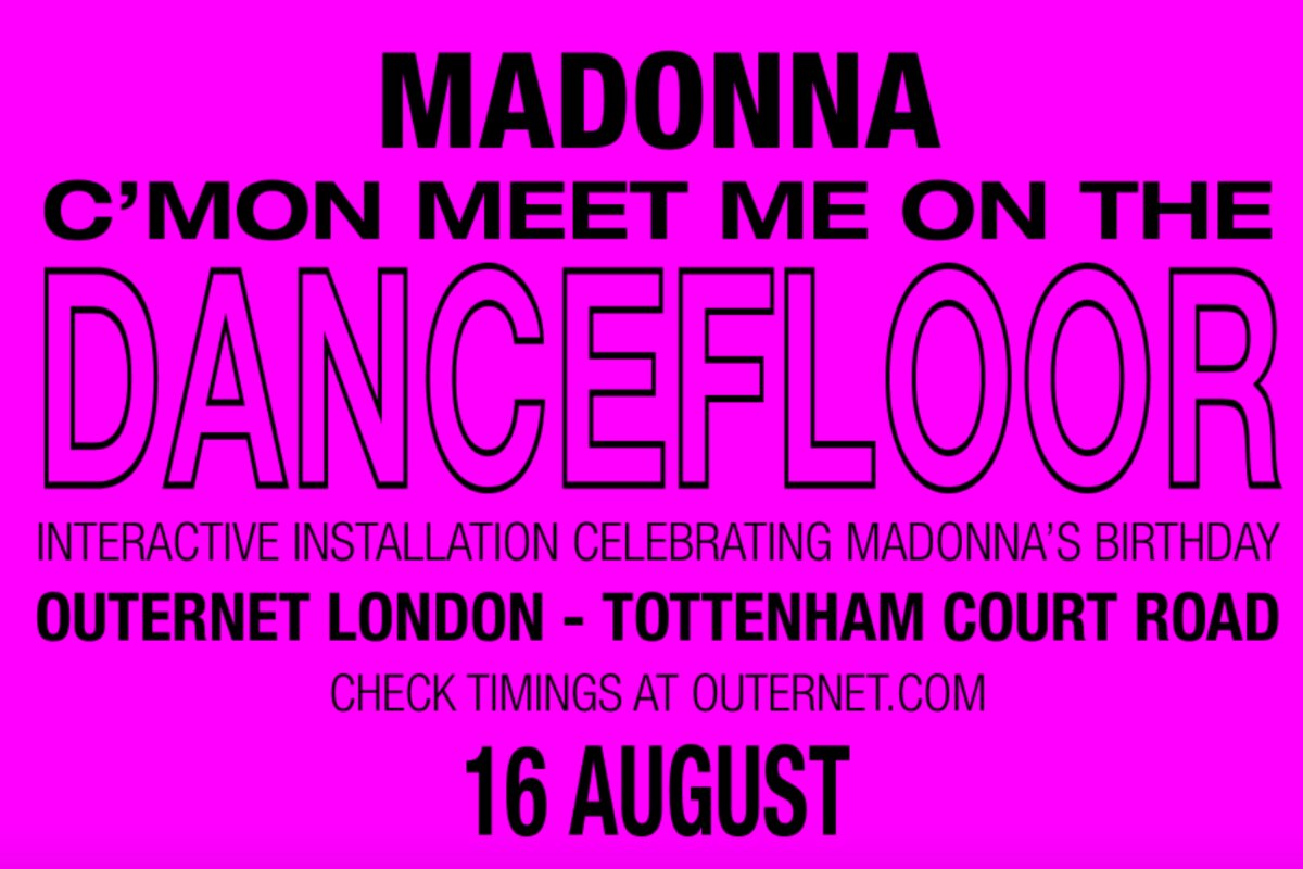 London to mark Madonna's birthday with new interactive installation