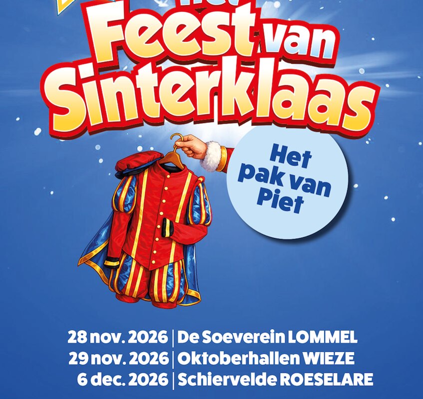 JOB Dutchtuber gastartiest op 'Het Feest van Sinterklaas' in Lommel, Wieze en Roeselare