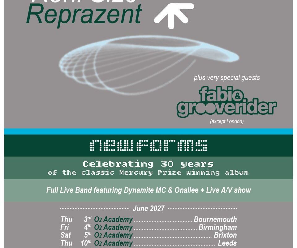 Roni Size Reprazent announce June 2027 UK tour celebrating 30 years of 'New Forms'