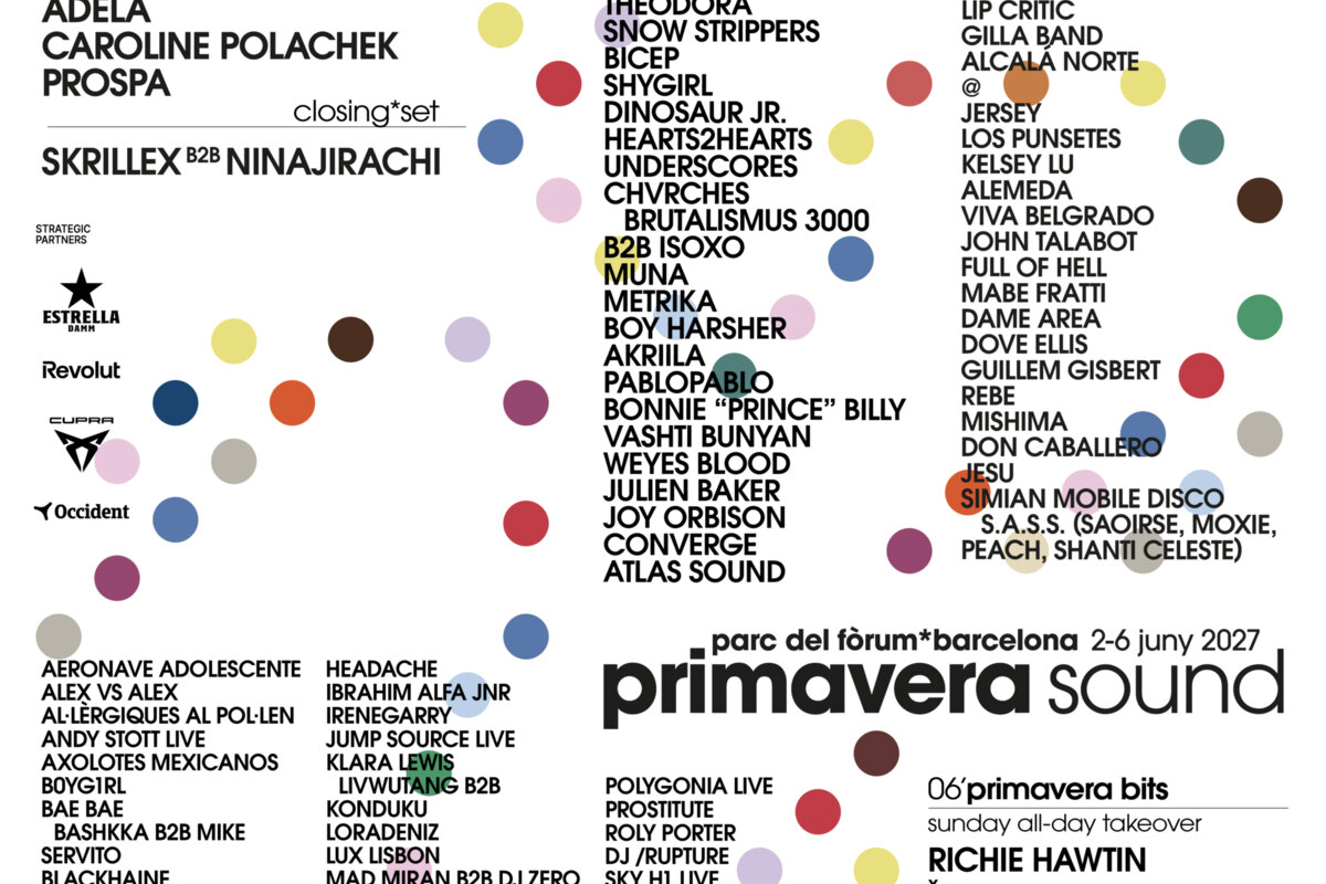 Primavera Sound Barcelona 25th Anniversary w/ The Chemical Brothers, Skrillex, Ninajirachi, Prospa, Richie Hawtin, Four Tet, Dixon, Underworld + More