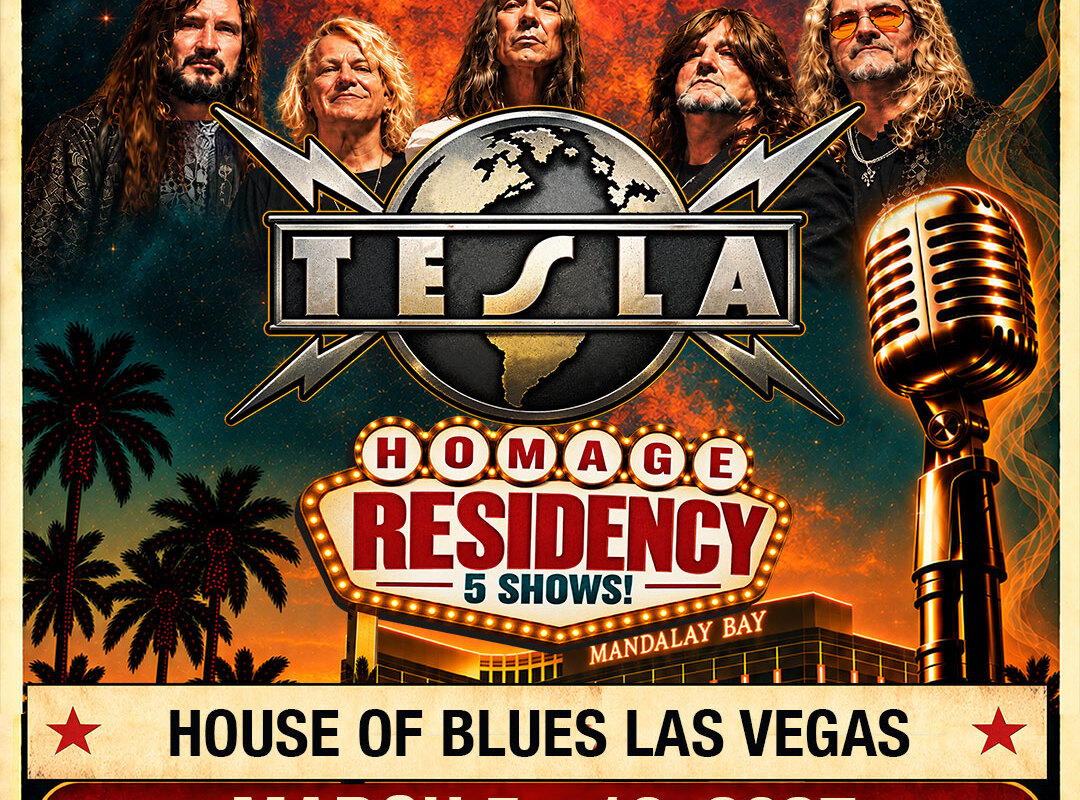Legendary rockers Tesla are returning to House of Blues Las Vegas inside Mandalay Bay Resort and Casino in 2027.