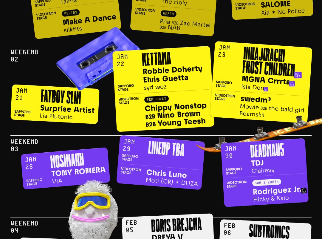 Igloofest Montreal Announces KAYTRANADA, Subtronics, KETTAMA, deadmau5, Fatboy Slim, Boris Brejcha, James Hype, Chris Lorenzo + More for 2027 Edition