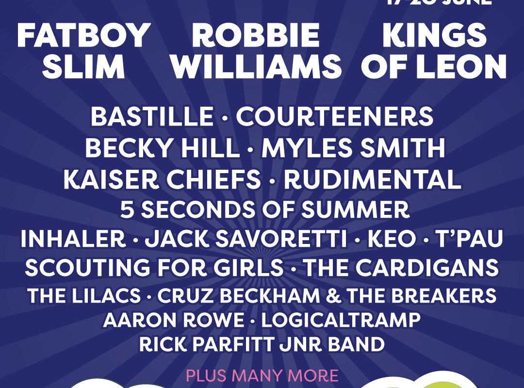 Sky presents the Isle of Wight Festival has today revealed that Fatboy Slim, Robbie Williams and Kings of Leon will headline the 25th edition s