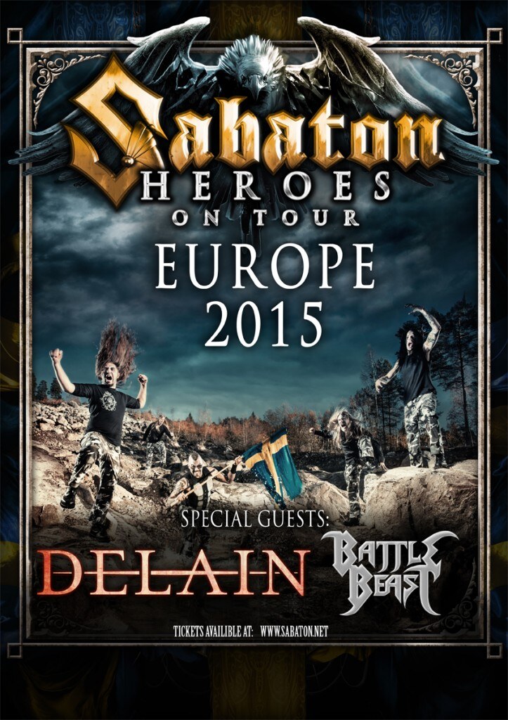 Delain - special guest on Sabaton Europe Tour 2015