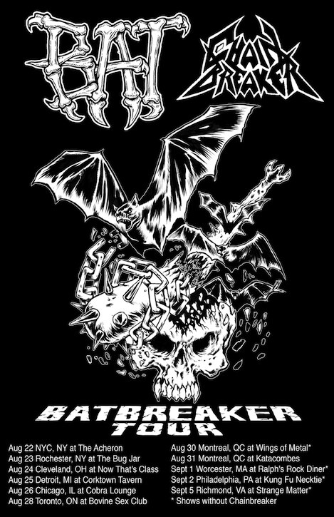 Bat sign with Hells Headbangers