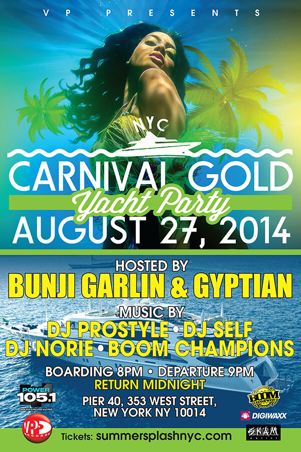NYC'S Carnival Gold Yach Party celebrates release of Reggae Gold 2014
