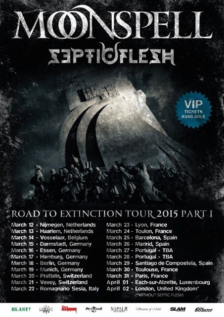 Moonspell announce headlining tour for spring 2015