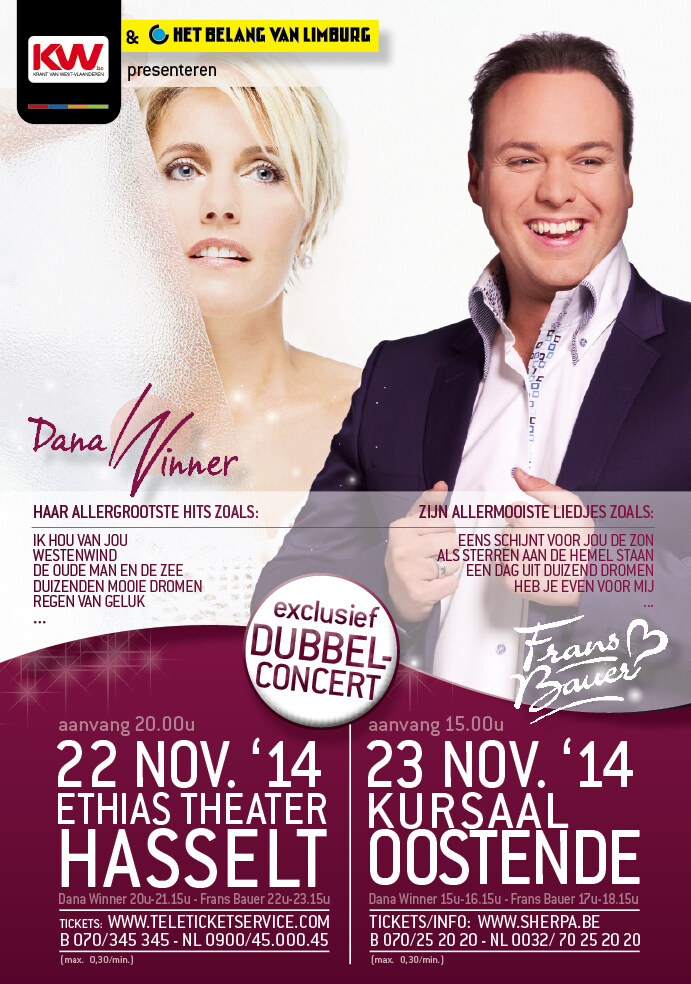 Exclusief dubbelconcert: Dana Winner & Frans Bauer