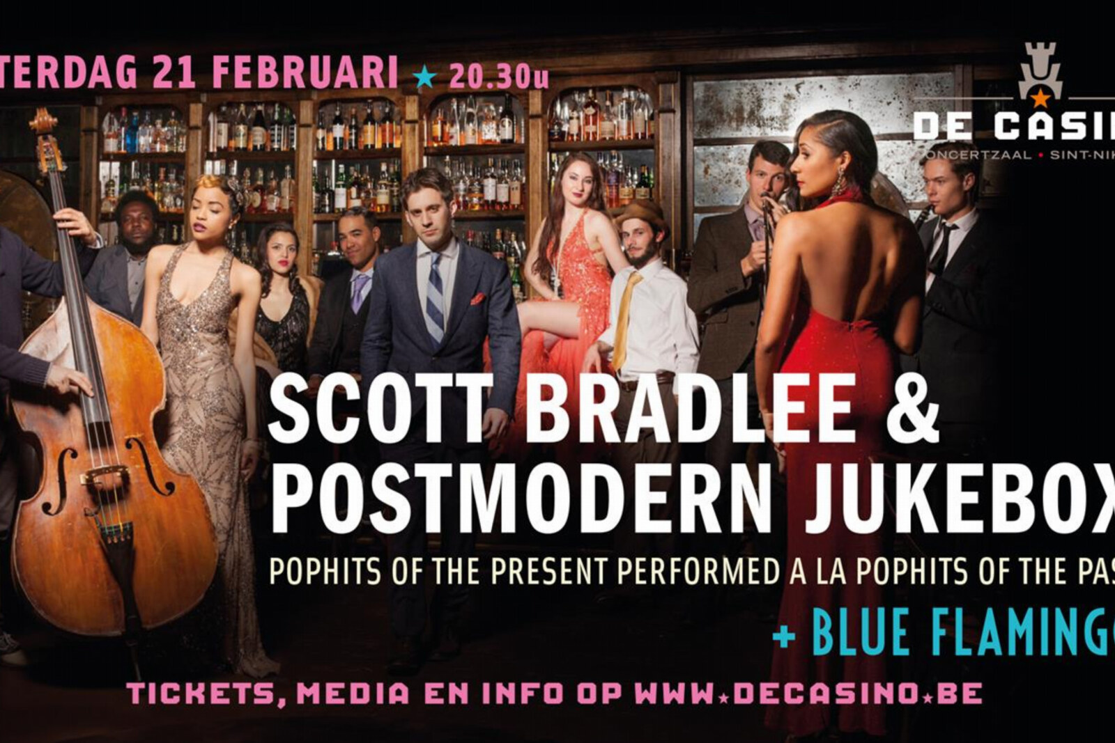 Scoot Bradlee & Postmodern Jukebox spelen samen in De Casino