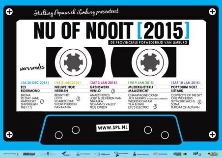 Selectie provinciale popwedstrijd Nu of Nooit 2015 bekend!