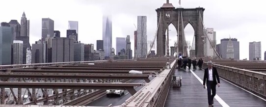 Wim Leys neemt clip op in New York