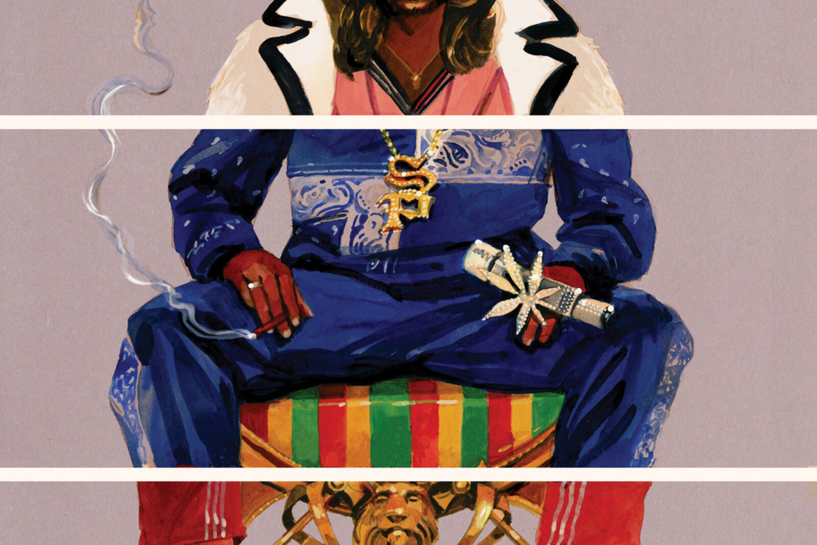 Snoop Dogg vaakst onder de kerstboom