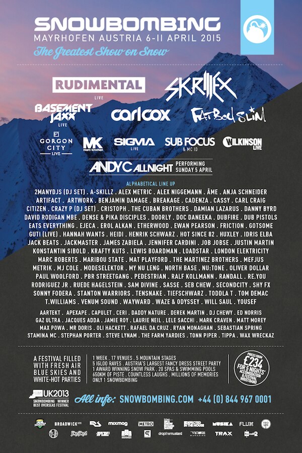 2 MANYDJ’s, Guti (Live) & more great acts complete Snowbombing 2015 Line-Up