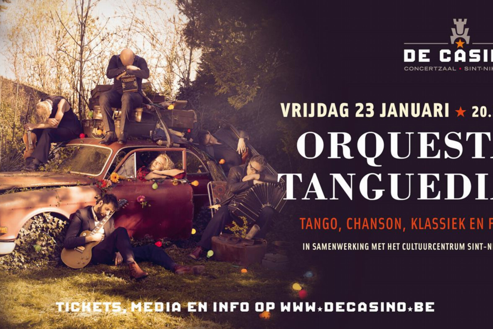 Orquesta Tanguedia spelen vrijdag in De Casino