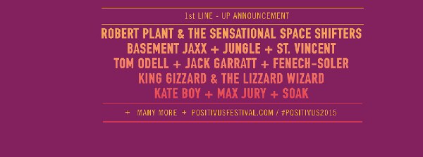 Positivus Festival First Acts: Robert Plant, Bassment Jaxx, Jungle and more!