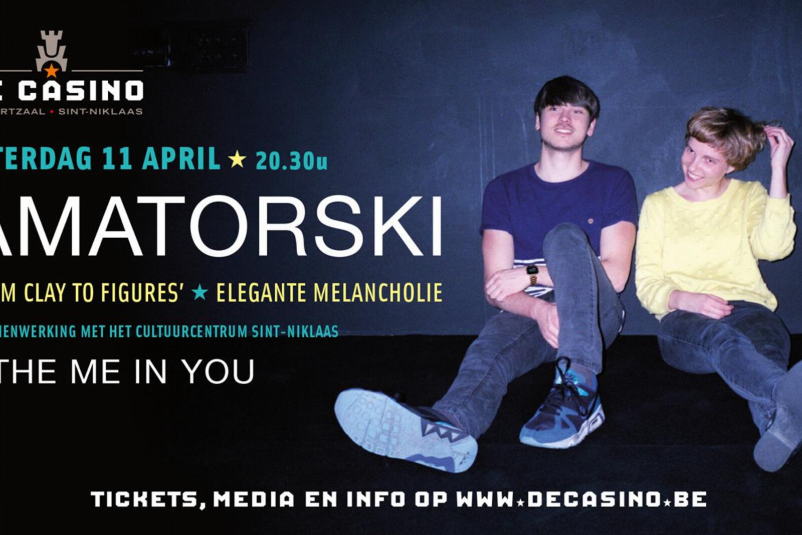 Amatorski speelt op 11 april in De Casino