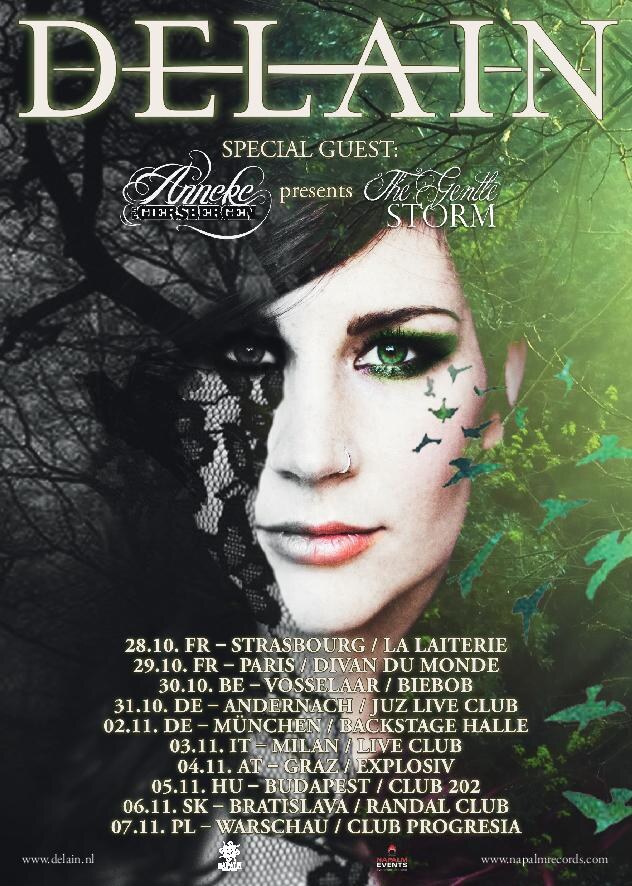 Delain on European Headlining-tour in Autumn 2015