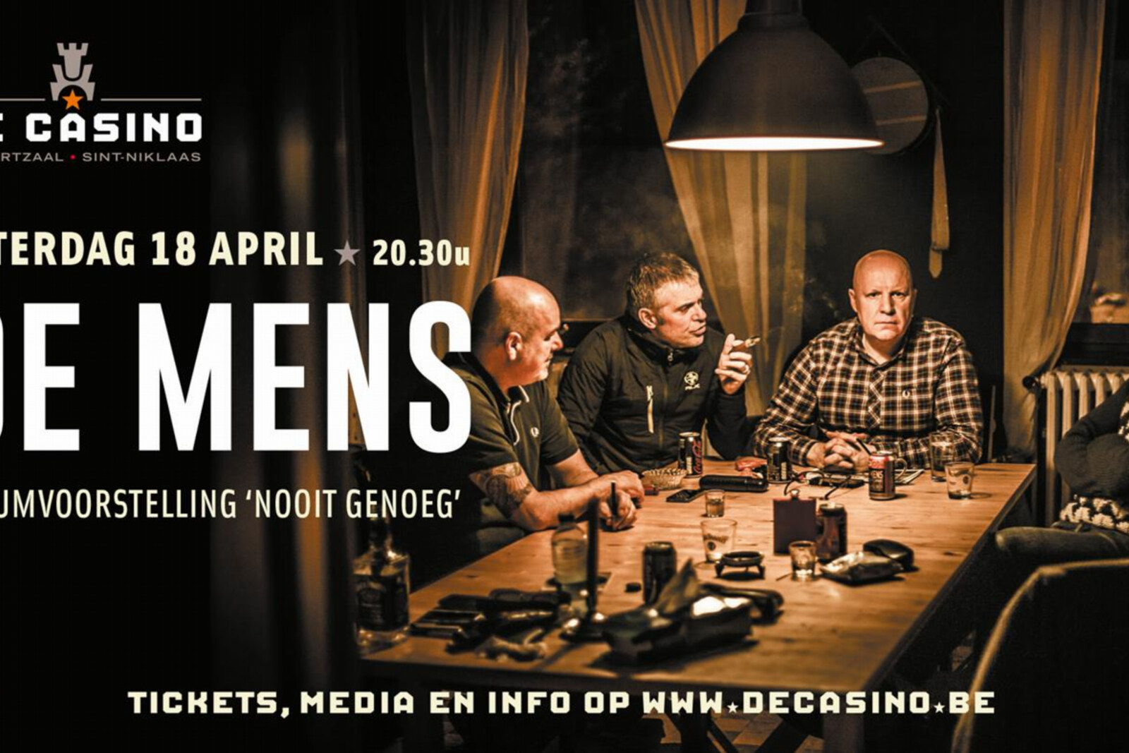 De Mens speelt morgenavond in De Casino