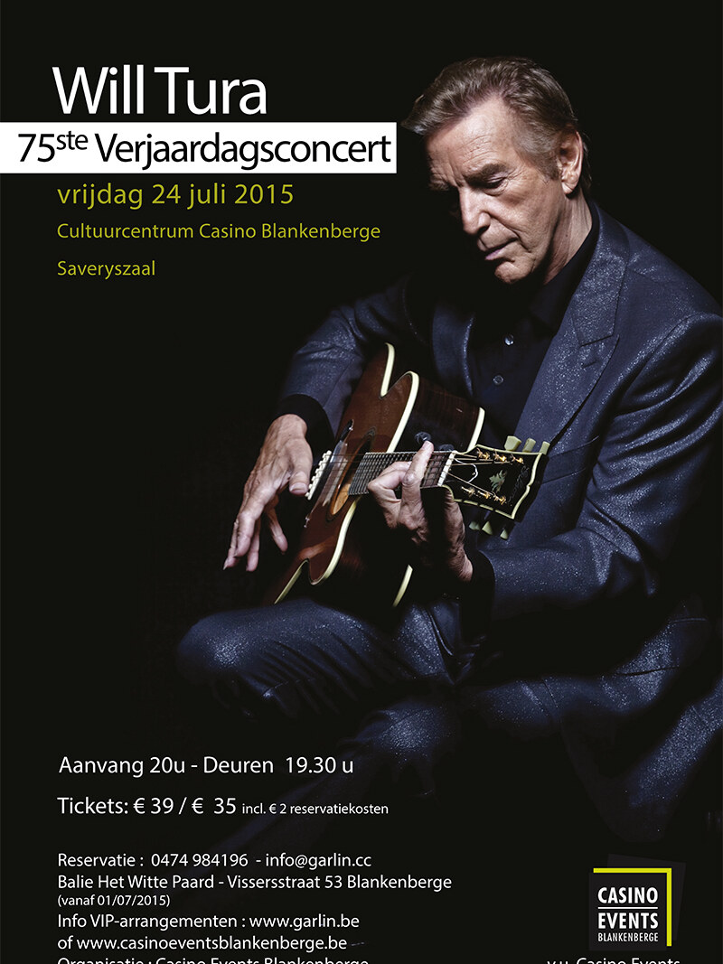 Will Tura viert 75ste verjaardagshow in Casino van Blankenberge