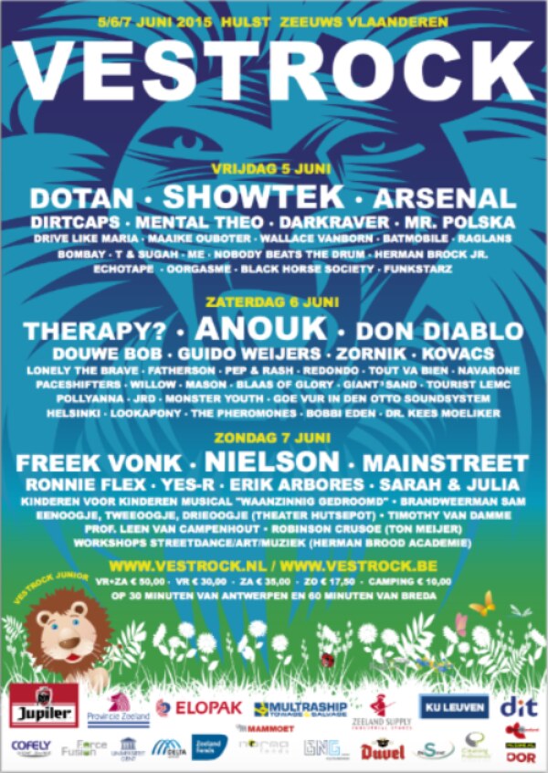Programma Vestrock 2015 compleet