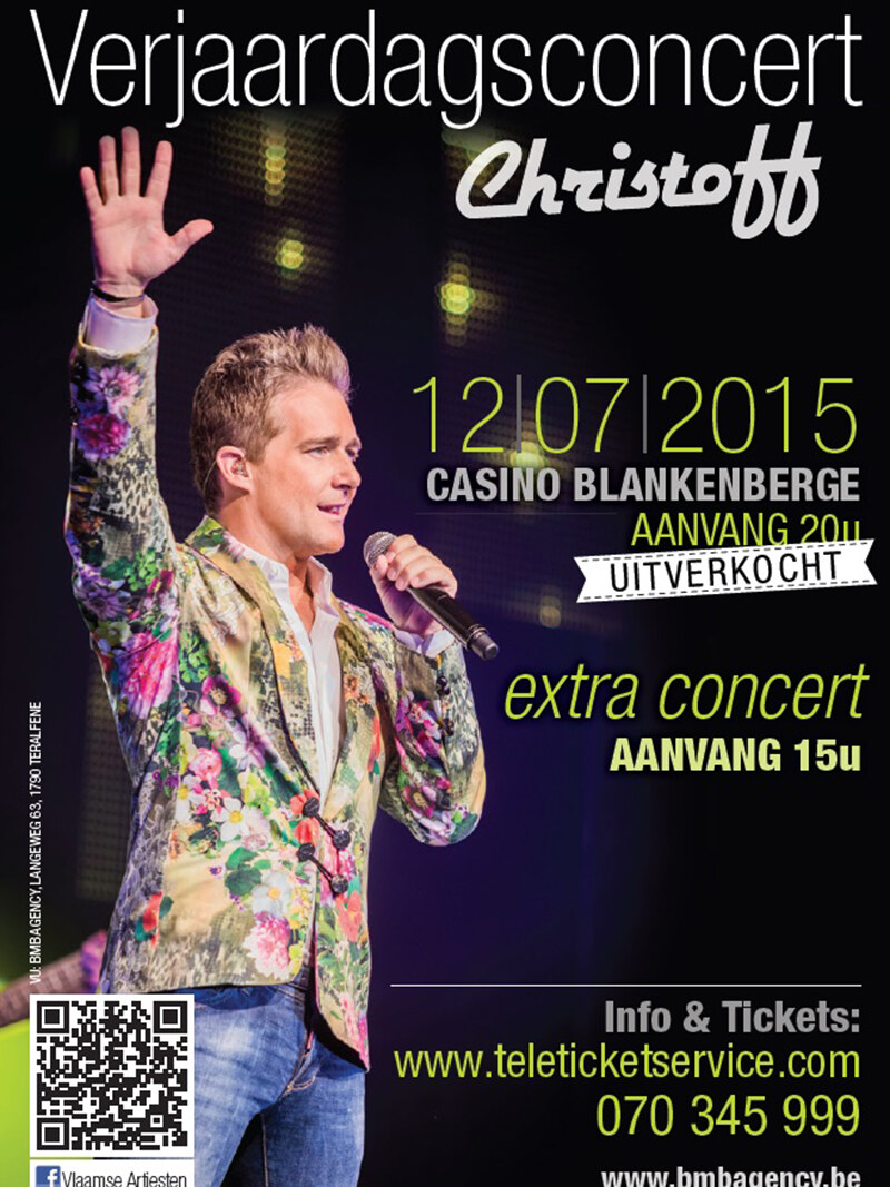 Christoff zingt op 12 juli in het casino van Blankenberge