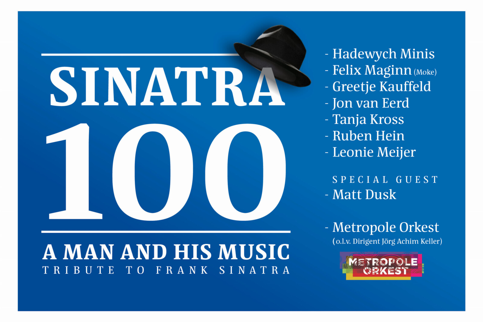 Hadewych Minis, Greetje Kauffeld, Jon van Eerd, Matt Dusk en Tania Kross eren Frank Sinatra op zijn 100e geboortedag 
