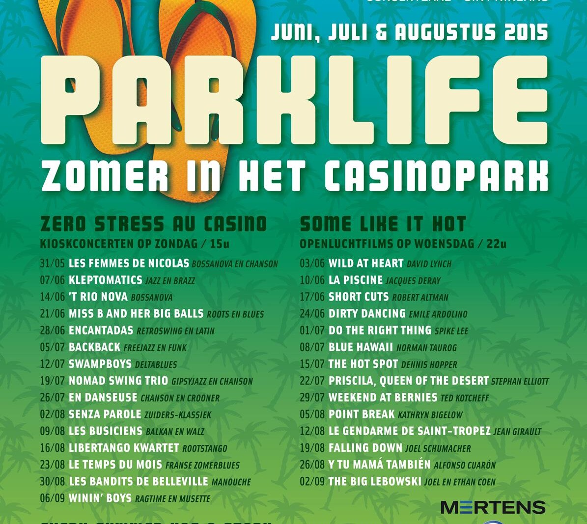 Parklife: kioskconcerten, openluchtfilm en zomerexpo in Sint-Niklaas