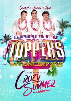 René Froger in opening Toppers show getroffen door zweepslag