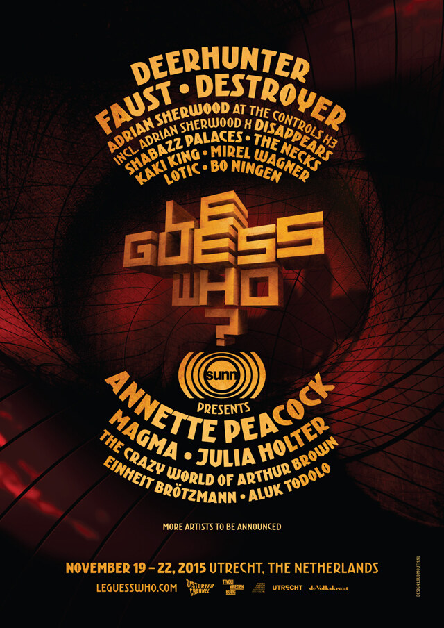Sunn O))) presenteert vierdaags programma op Le Guess Who? Festival 2015 met Annette Peacock en Magma