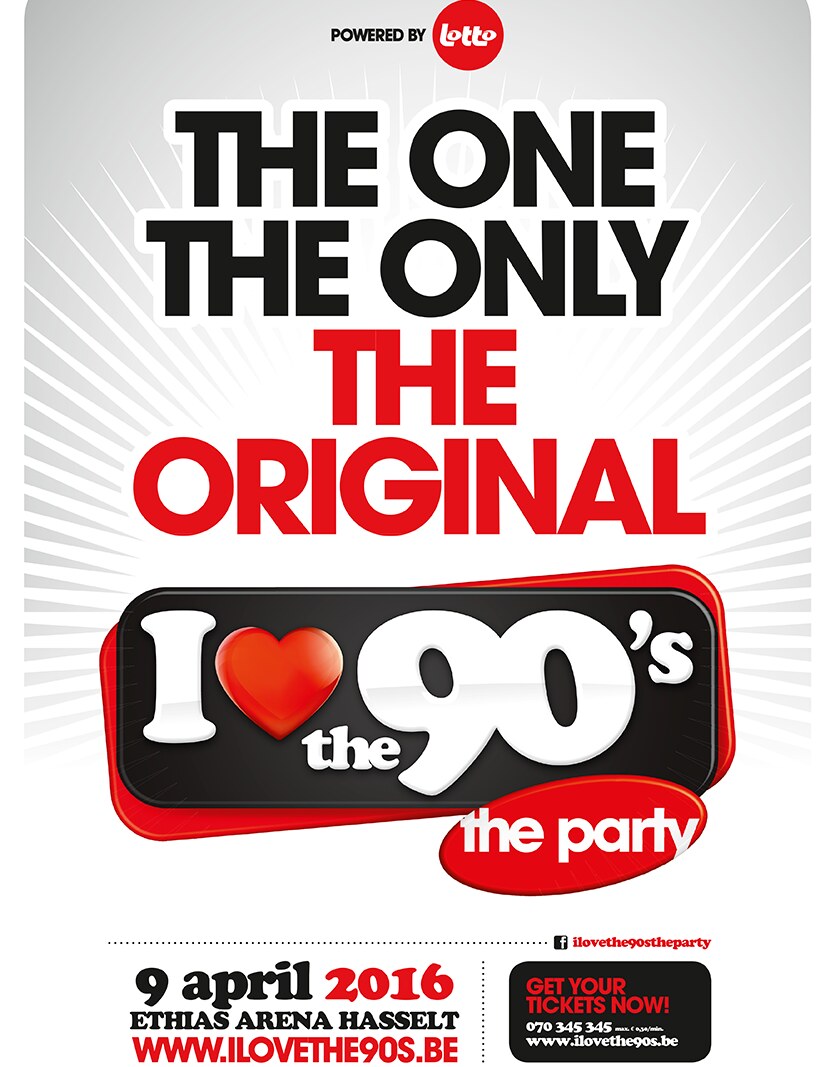 Ticketverkoop voor I love the 90’s 2016 is gestart !
