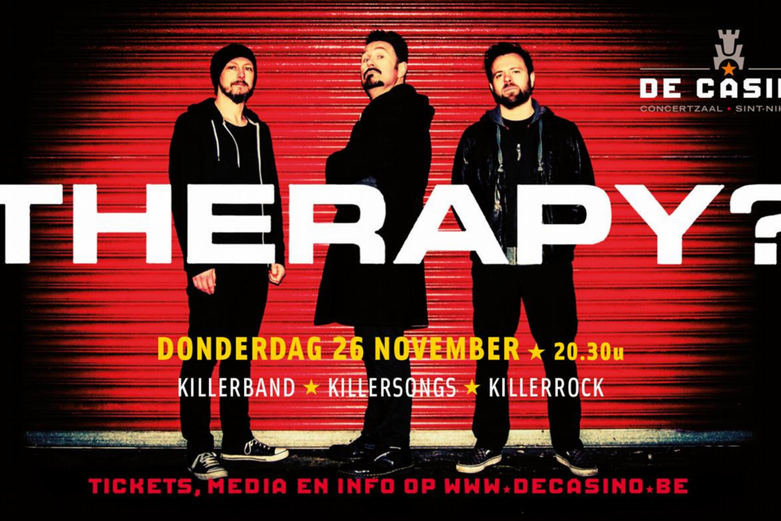 Therapy? komt naar de Casino