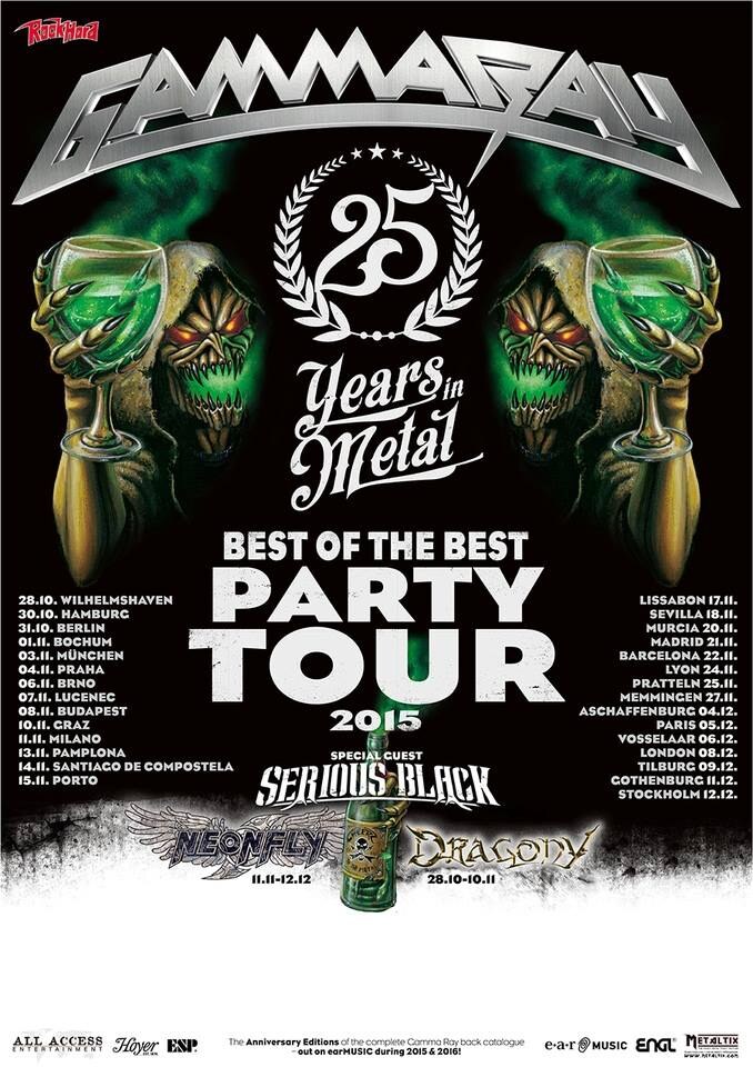 Dragony supports Gamma Ray on their 25 Year Anniversary Tour!