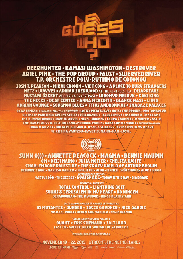 'Sunn O))) Presents' breidt uit met o.a. Bennie Maupin, Keiji Haino en Chelsea Wolfe op Le Guess Who? 2015