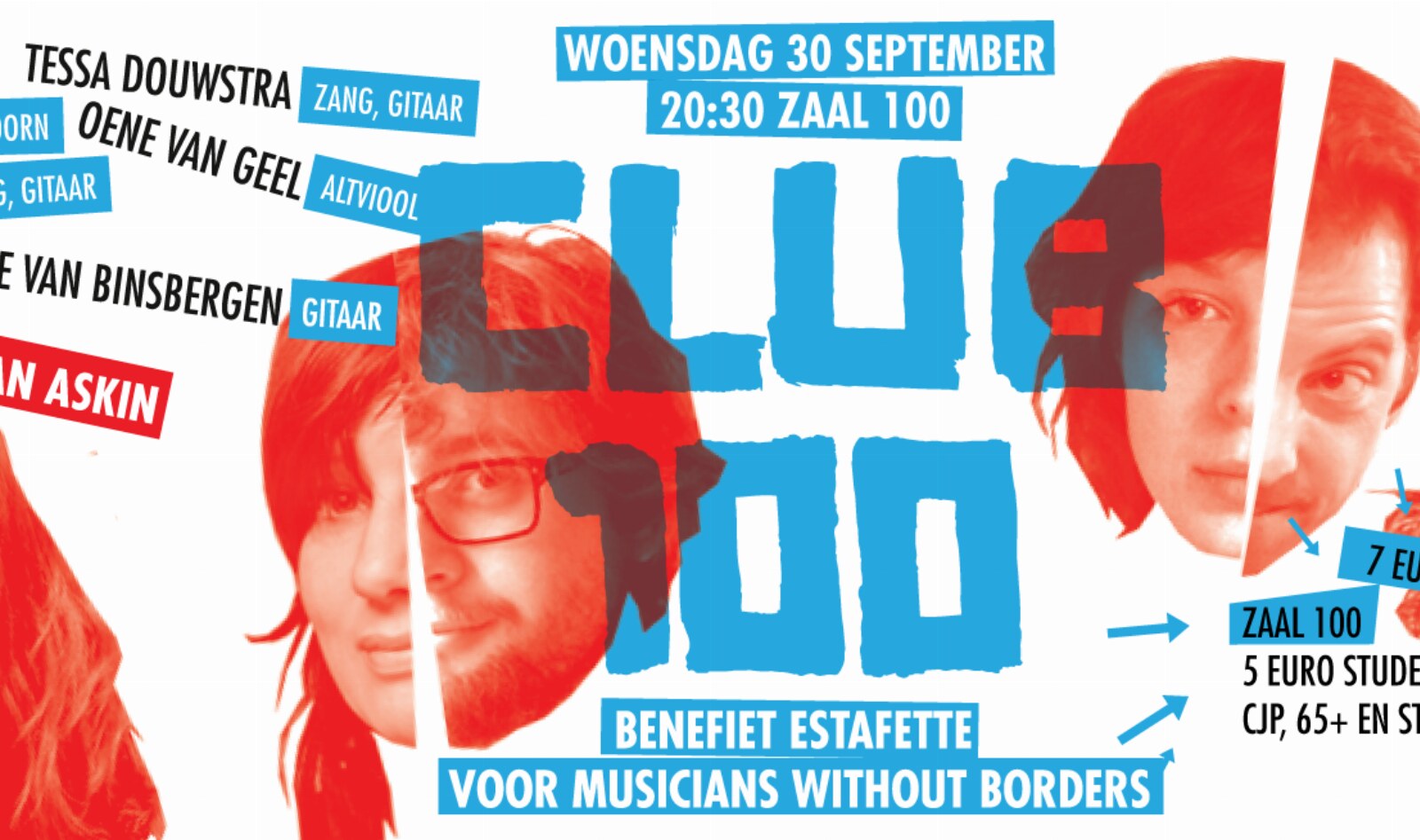 Opening seizoen CLUB 100 is Benefiet Concert Musicians Without Borders