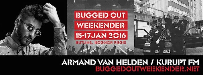 Armand Van Helden & Kurupt FM announced for the Bugged Out Weekender 2016 edition