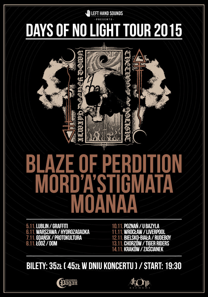 Blaze Of Perdition  announce Polish tour dates and new live line-up