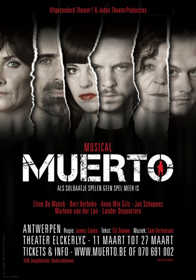 Cast van musical  "Muerto" is compleet met o.m. Bert Verbeke, Eline De Munck en Jan Schepens